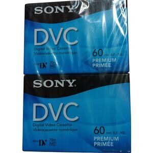 Sony DVC Premium 60 Minute DV Digital Video Cassettes (4) Sealed 90 Minute LP